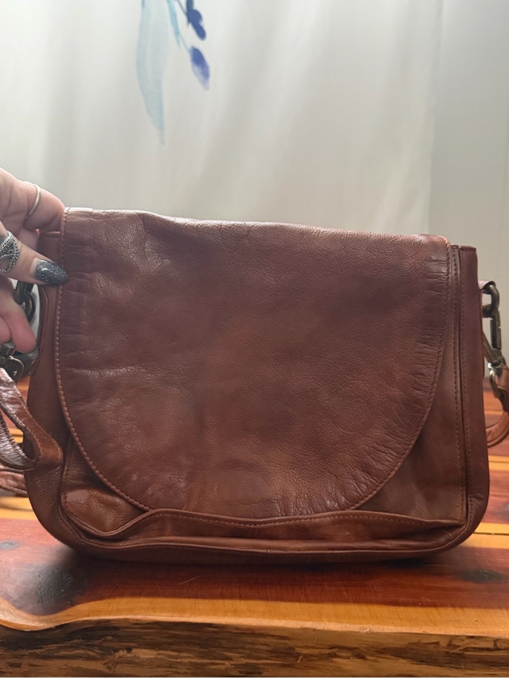 Classic Brown Leather Crossbody Bag